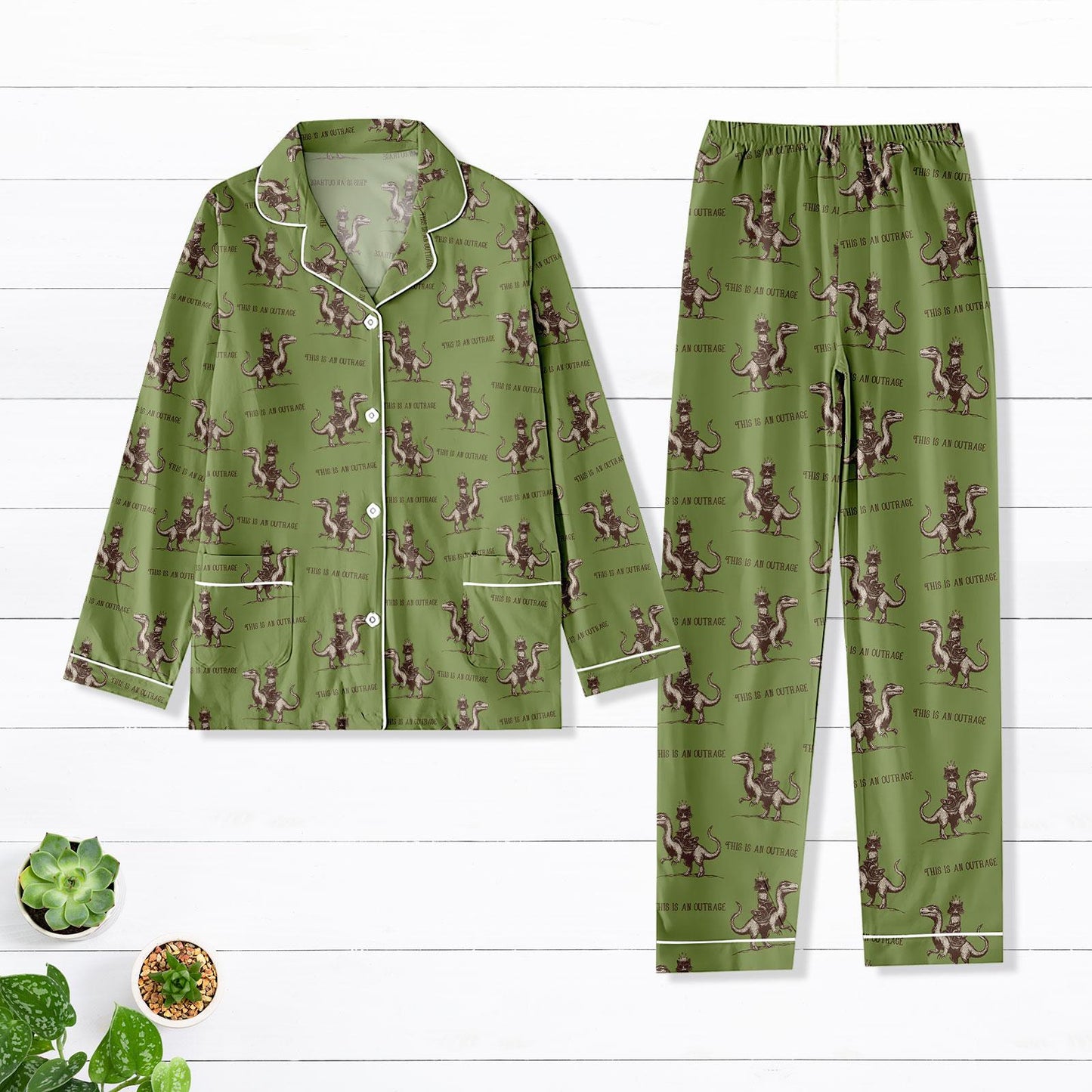 Princess Donut And Mongo Pajamas Set, Dungeon Crawler Carl Pajamas For Fan, Cute Fantasy Book Nightwear, Bookish Pajama Outfit