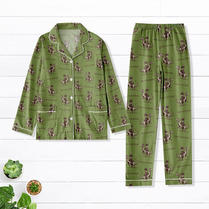 Princess Donut And Mongo Pajamas Set, Dungeon Crawler Carl Pajamas For Fan, Cute Fantasy Book Nightwear, Bookish Pajama Outfit