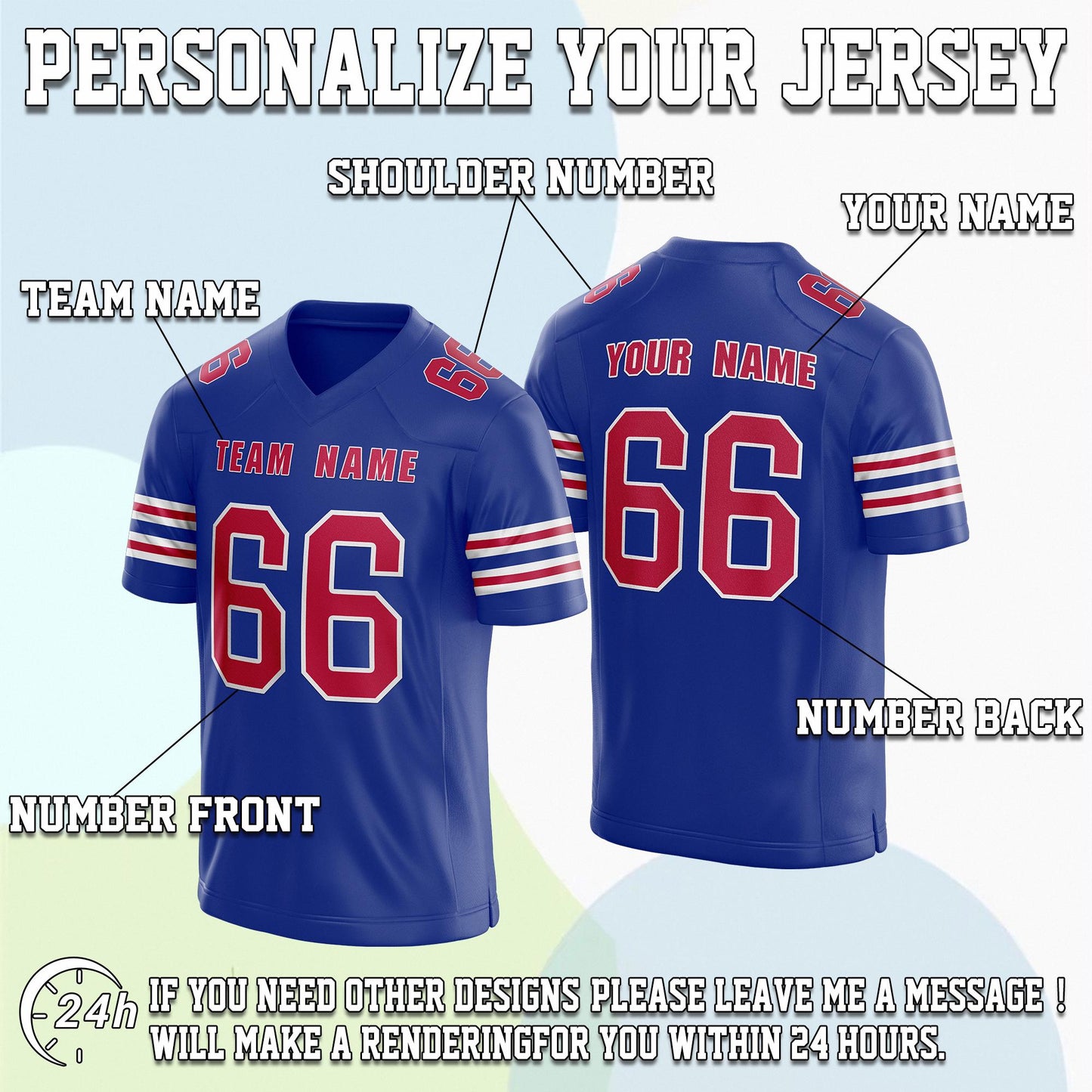 Custom Football Jersey: Personalized Stitched Team Uniform, Your Name & Number
