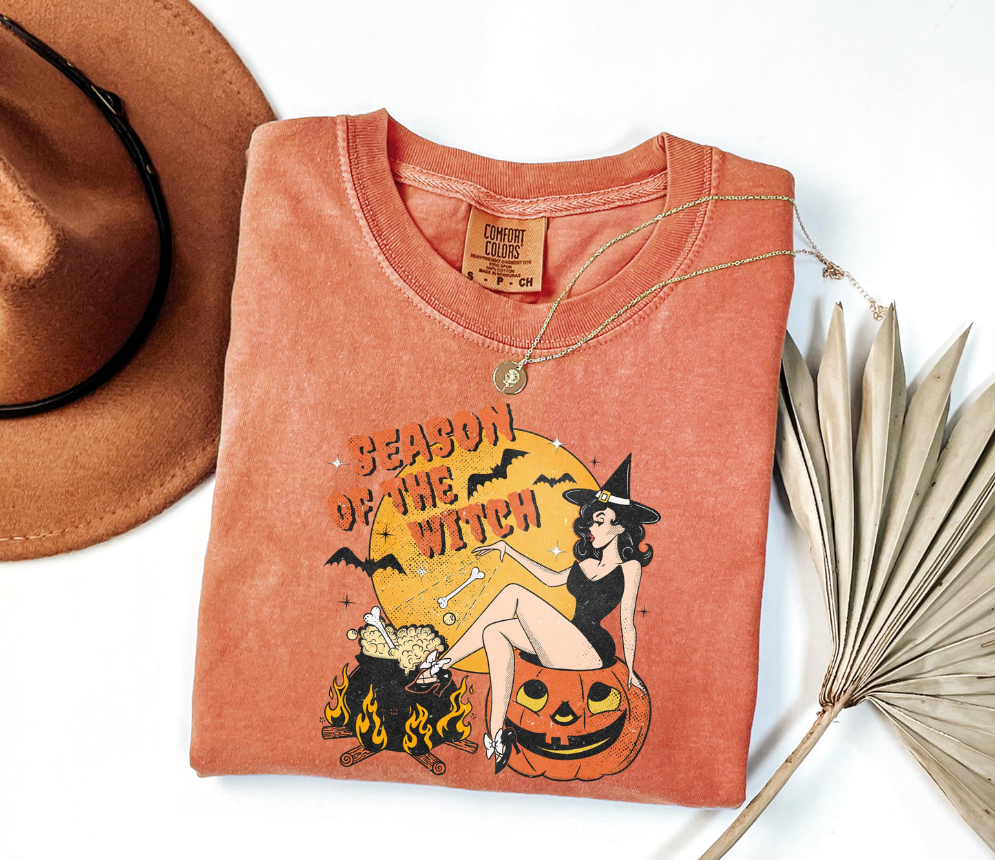 Comfort Colors® Season Of The Witch Shirt, Halloween Witch Shirt, Retro Halloween Shirt, Spooky Season Shirt, Fall Shirt, Halloween Tee