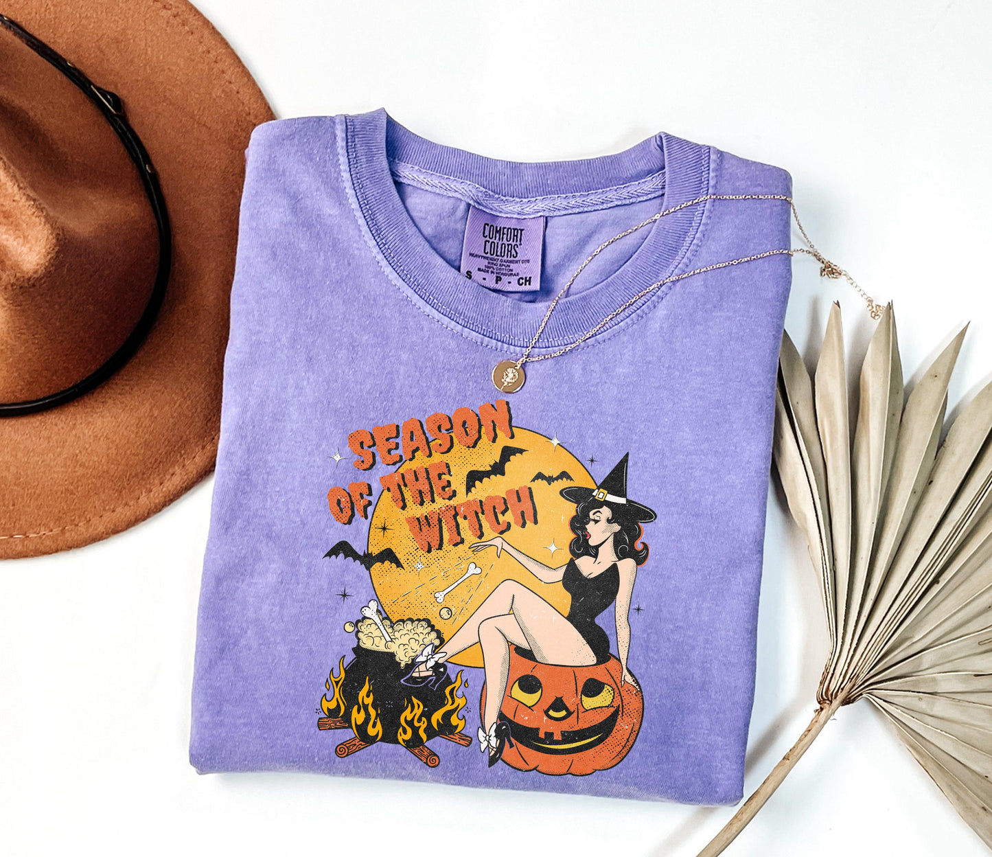 Comfort Colors® Season Of The Witch Shirt, Halloween Witch Shirt, Retro Halloween Shirt, Spooky Season Shirt, Fall Shirt, Halloween Tee