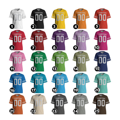 Custom Football Jersey For Men Women Youth, Custom Name & Number Football Jersey, Football Jersey Uniform For Football Team Football Fans