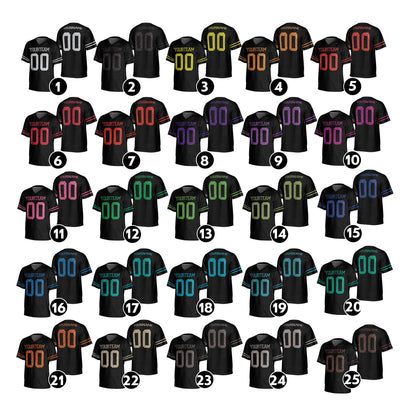 Women Glitter Pattern Personalized Football Jersey, Custom Glitter Jersey Shirt, Customized Glitter Name And Number Jersey For Sport Fan