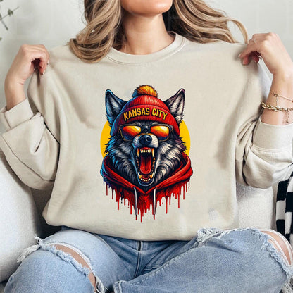 Kansas City Football, Kansas City Football Sweatshirt, Kansas City Sweatshirt, Football Fan Gift, Kansas City Fan, Game Day Shirt.