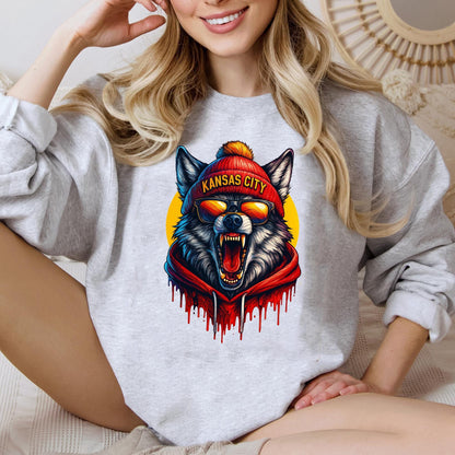 Kansas City Football, Kansas City Football Sweatshirt, Kansas City Sweatshirt, Football Fan Gift, Kansas City Fan, Game Day Shirt.