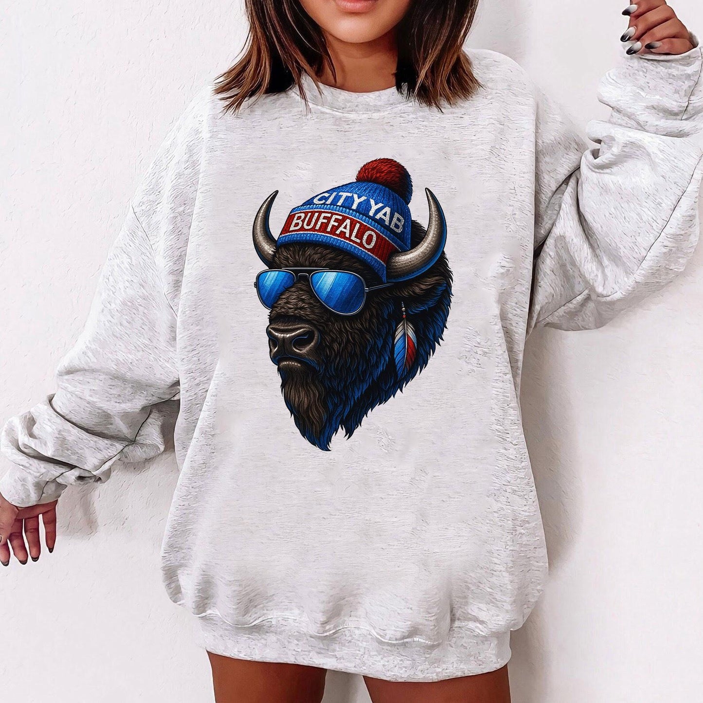 Buffalo Football Sweatshirt, Buffalo Mascot Sweatshirt, Buffalo Football Fan Shirt, Trendy Game Day Gift Tee, Retro Sports Fan Shirt