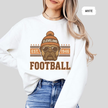 Cleveland Football Vintage Style Shirt, Trendy Sweatshirt Cleveland Football Fan Gift, Cleveland Game Day Shirt, Cleveland Sweatshirt