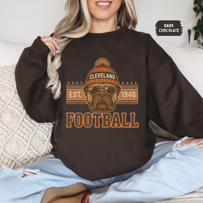Cleveland Football Vintage Style Shirt, Trendy Sweatshirt Cleveland Football Fan Gift, Cleveland Game Day Shirt, Cleveland Sweatshirt