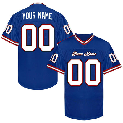 Custom Maroon Football Jersey Men Women Youth Kid, Maroon Yellow Football Shirts Sports Uniform Name Number Logo Uniform Fan Gift Outfit