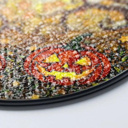 Jack o lantern stained glass suncatcher spooky tree Halloween window decor gift for her or kids