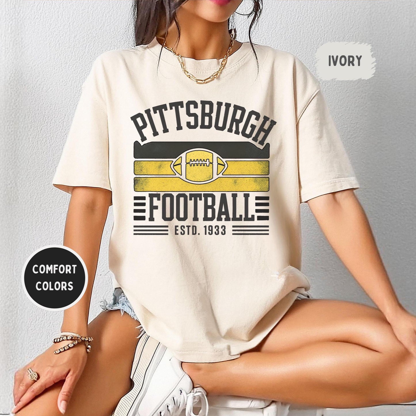 Pittsburgh Team Mascot Shirt, Floral Spirit Mascot Sweatshirt, Game Day Tee, Abstract Flower Football Sports Shirt, Cheerleader Gift Shirt