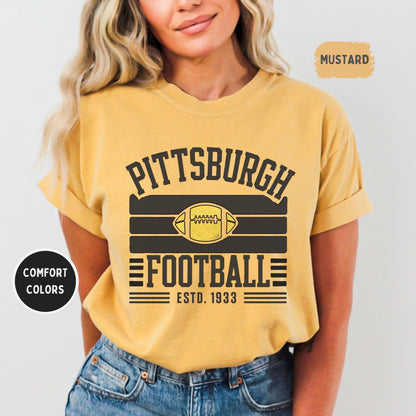 Pittsburgh Team Mascot Shirt, Floral Spirit Mascot Sweatshirt, Game Day Tee, Abstract Flower Football Sports Shirt, Cheerleader Gift Shirt