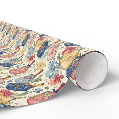 Pickleball Wrapping Paper Sheet for Sports Fans and Players, Pickleball Social Club Gift Wrap for Pickleball Parties Gift Packaging