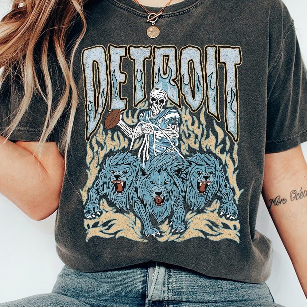 Detroit Football Skull Vintage Shirt