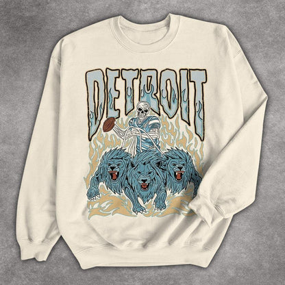 Detroit Football Skull Vintage Shirt