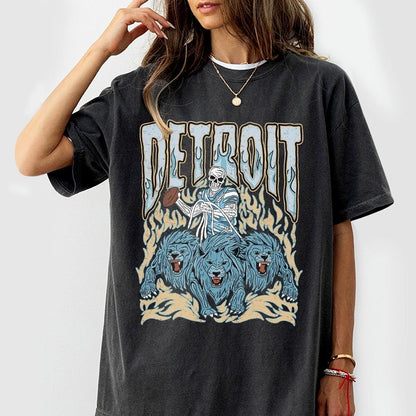 Detroit Football Skull Vintage Shirt