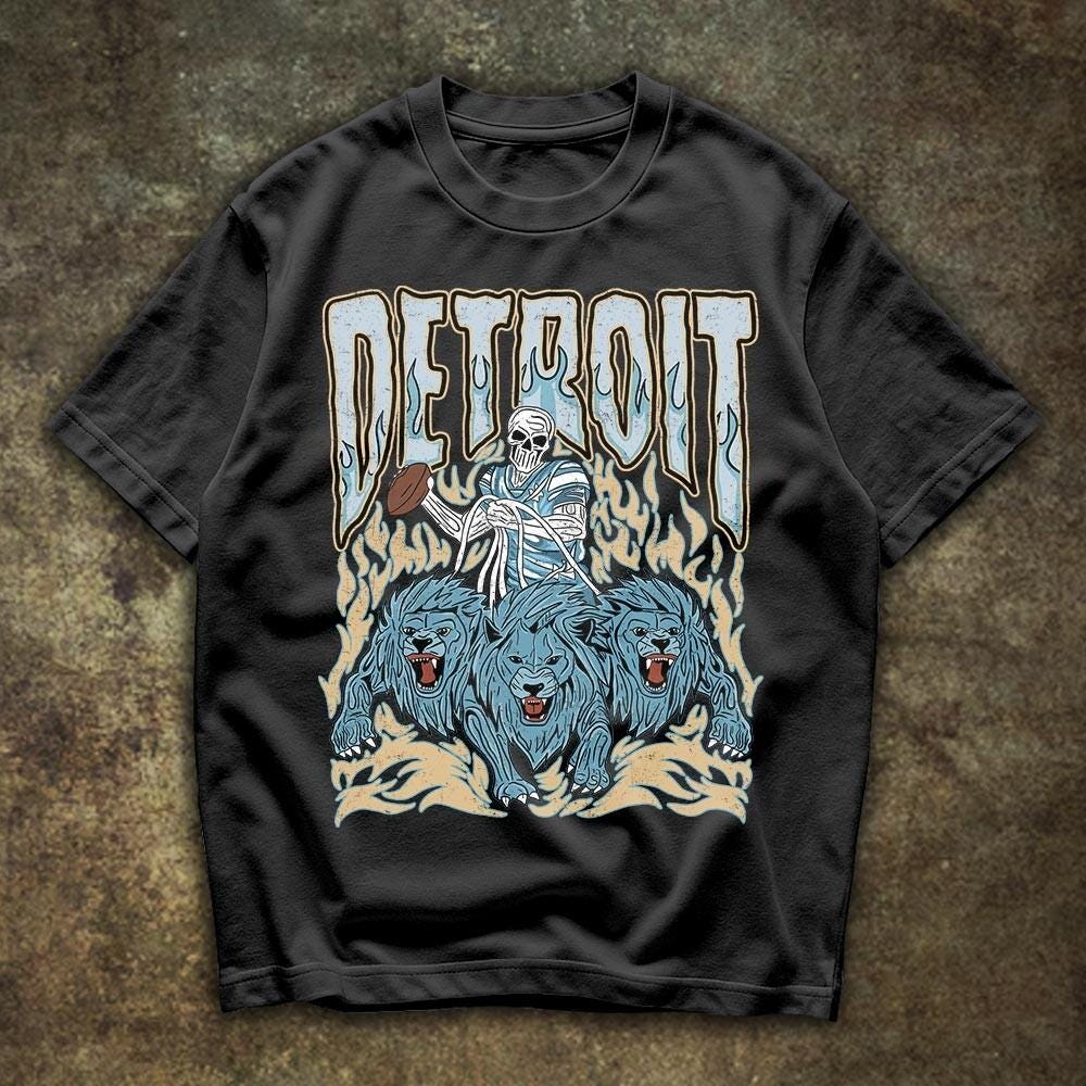 Detroit Football Skull Vintage Shirt