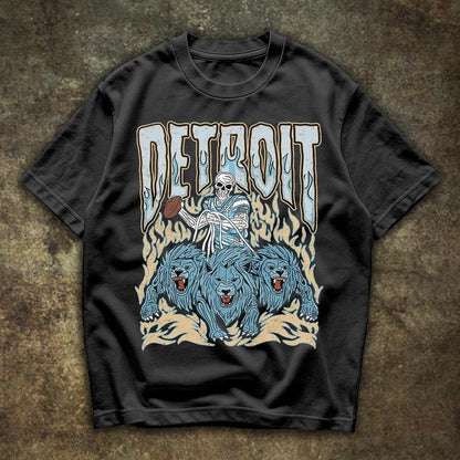 Detroit Football Skull Vintage Shirt