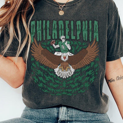 Philadelphia Football Skull Vintage Shirt