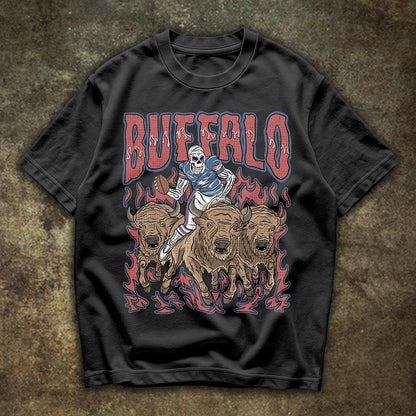 Buffallo Football Skull Vintage Shirt