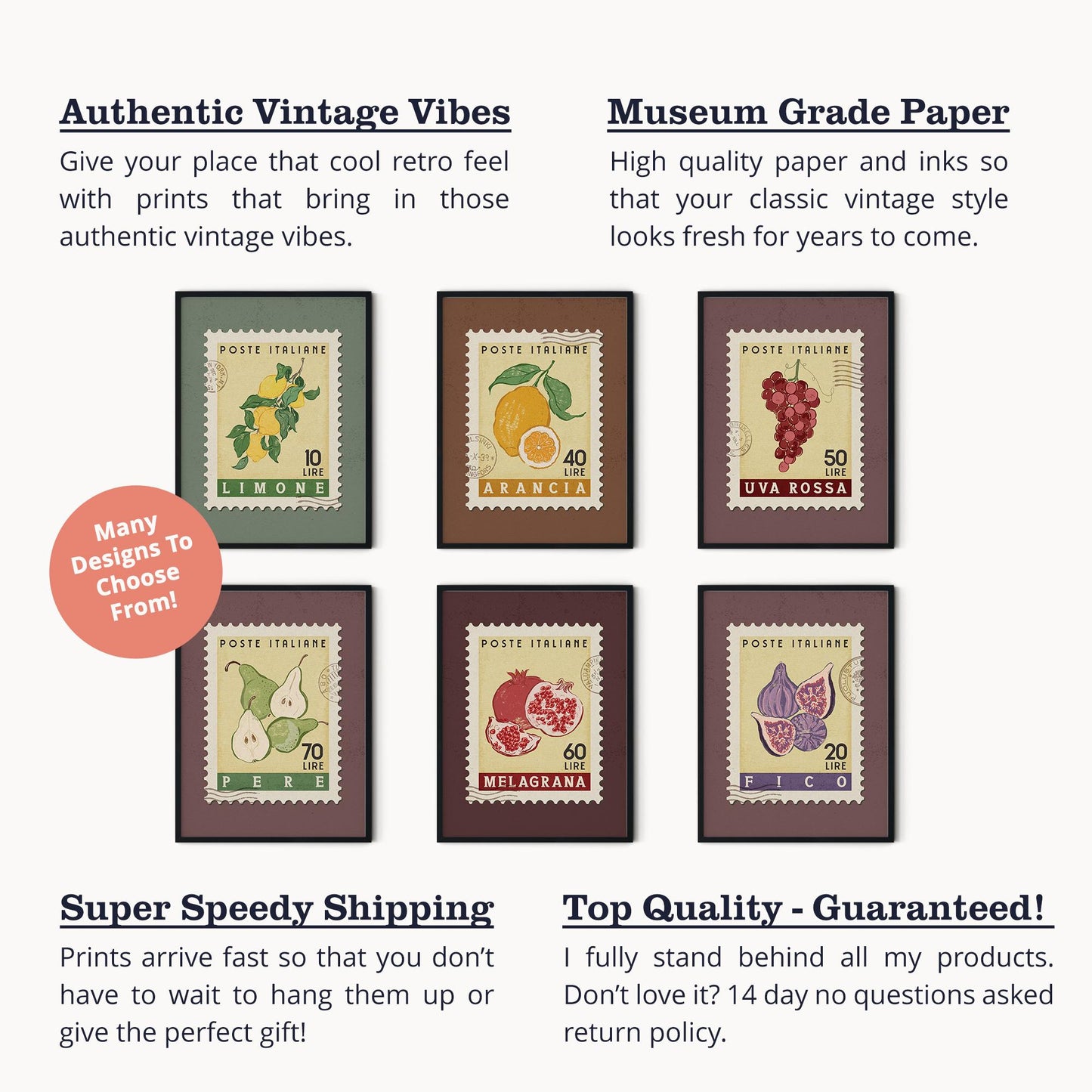 Plum Poster, Plum Fruit Market Print | Italian Food Art | Funny Fruit Poster, Plum Wall Art, Retro Kitchen Print