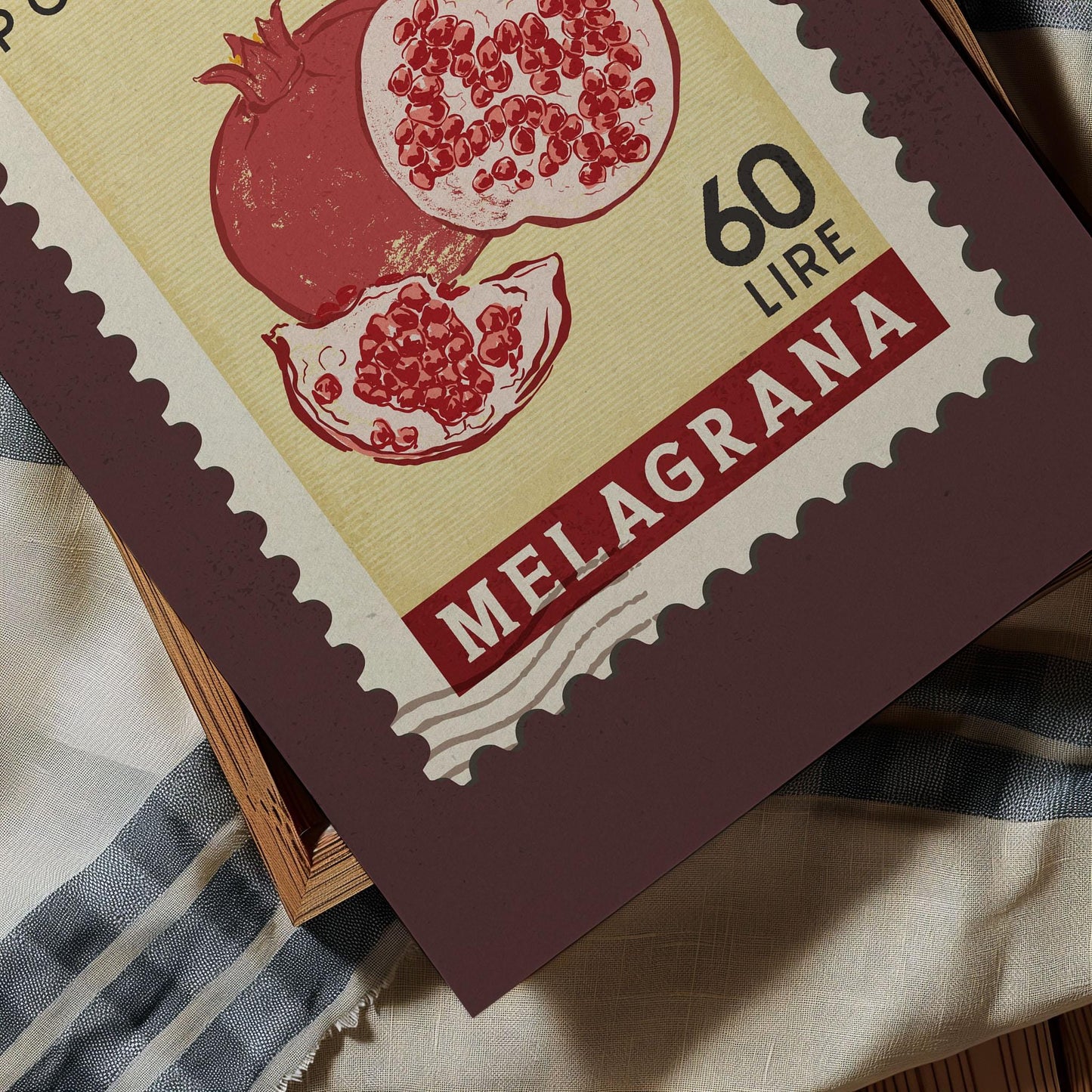 Pomegranate Poster, Pomegranate Fruit Market Print | Italian Food Art | Fruit Wall Art, Pomegranate Ingredients Poster, Retro Kitchen Print