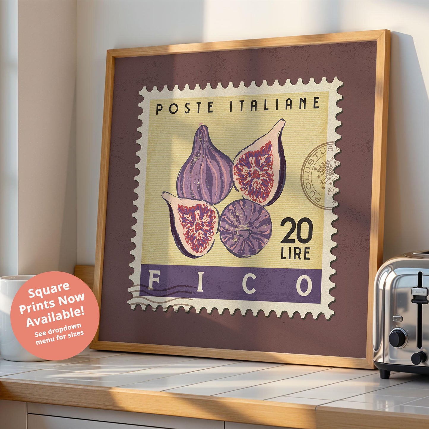 Fig Poster, Fig Fruit Market Print | Italian Food Art | Retro Food Art Print, Fig Wall Art, Fruit Poster Set
