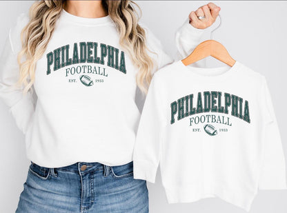 Retro 90s Style Philadelphia Football Sweatshirt, Game Day Tee, Philadelphia Team Football Shirt, Sunday Philadelphia, Philadelphia Football