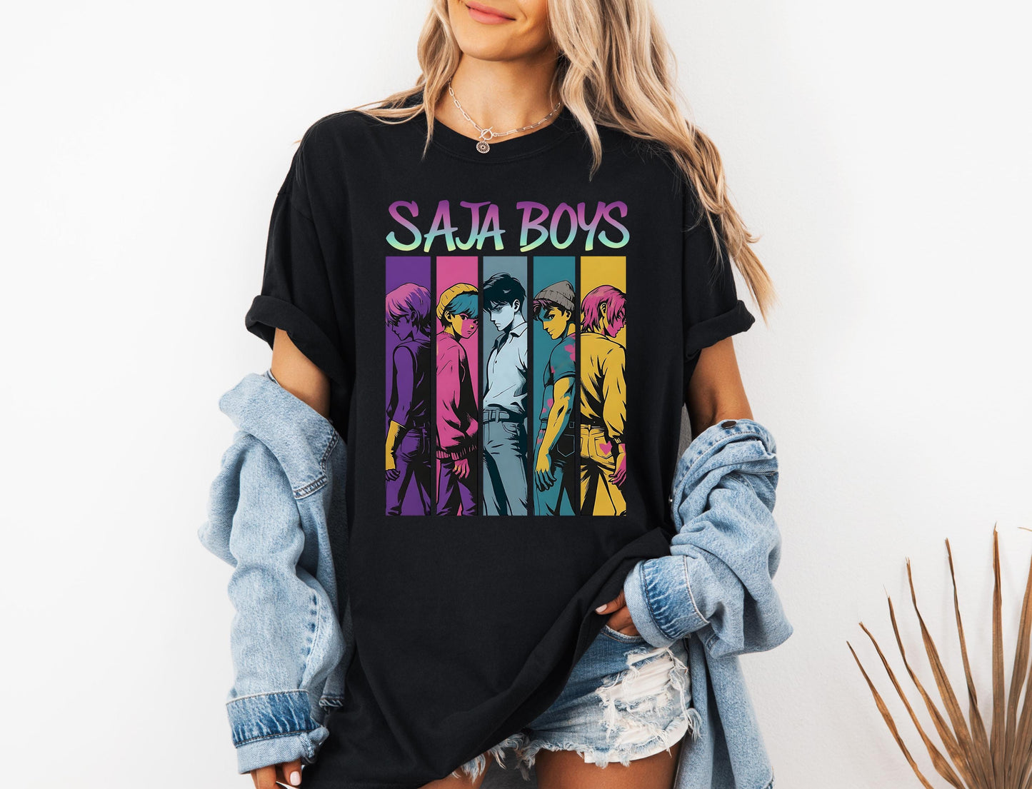 Saja Boys Boy Band Shirt, Kpop Demon Hunters Movie Shirt, Bootleg Retro Movie Shirt, Demon Hunters Merch Shirt, Kpop Saja Boys Shirt