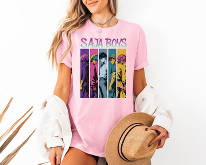 Saja Boys Boy Band Shirt, Kpop Demon Hunters Movie Shirt, Bootleg Retro Movie Shirt, Demon Hunters Merch Shirt, Kpop Saja Boys Shirt