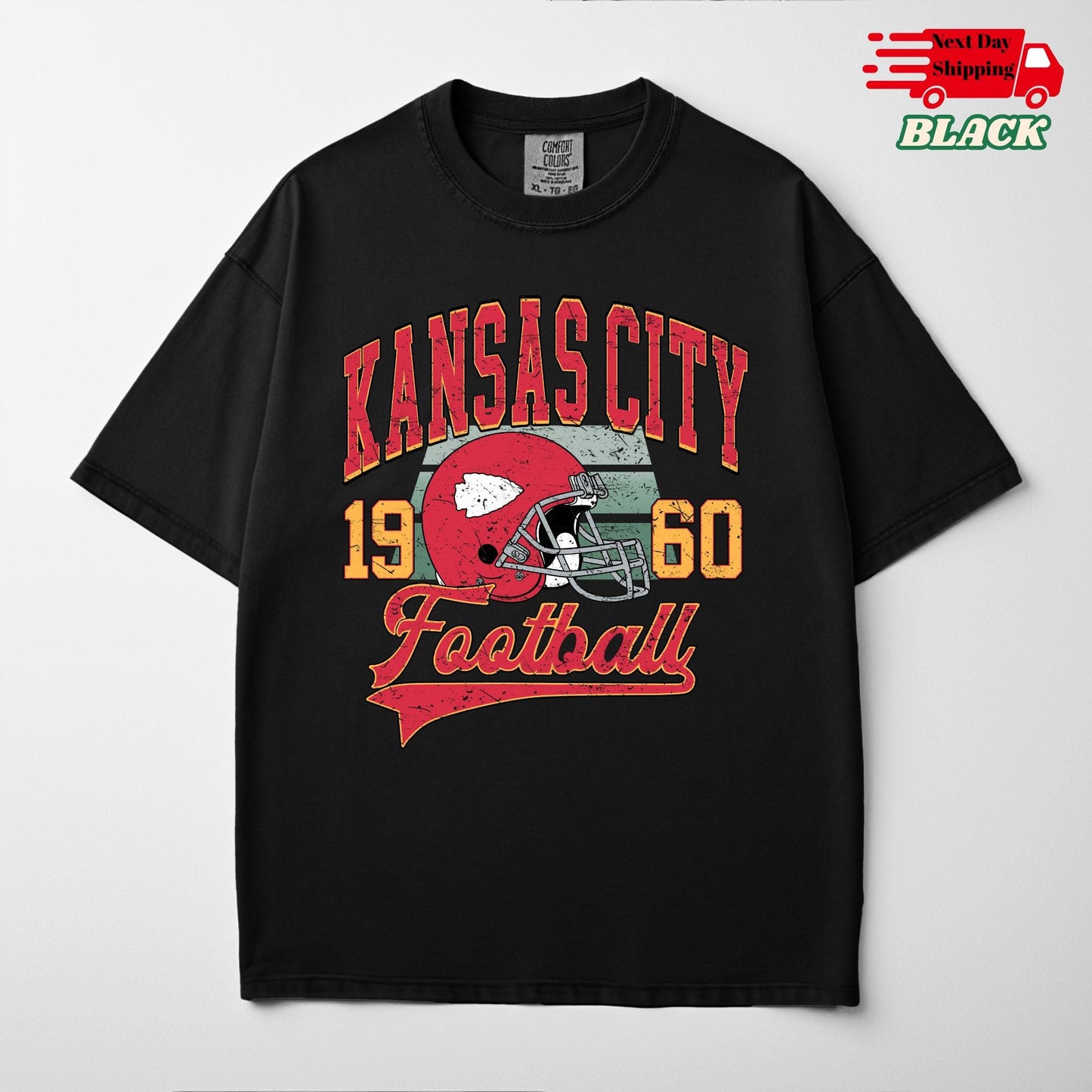 Comfort Colors Kansas City Football Shirt: Trendy Game Day Tee