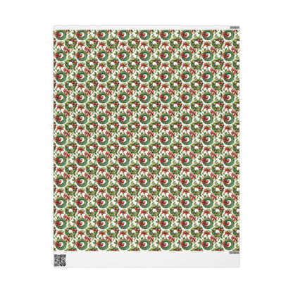 Christmas Wrapping Paper Roll, Vintage Retro Holiday Wrap, Custom Gift Paper with Swedish Christmas Design #3