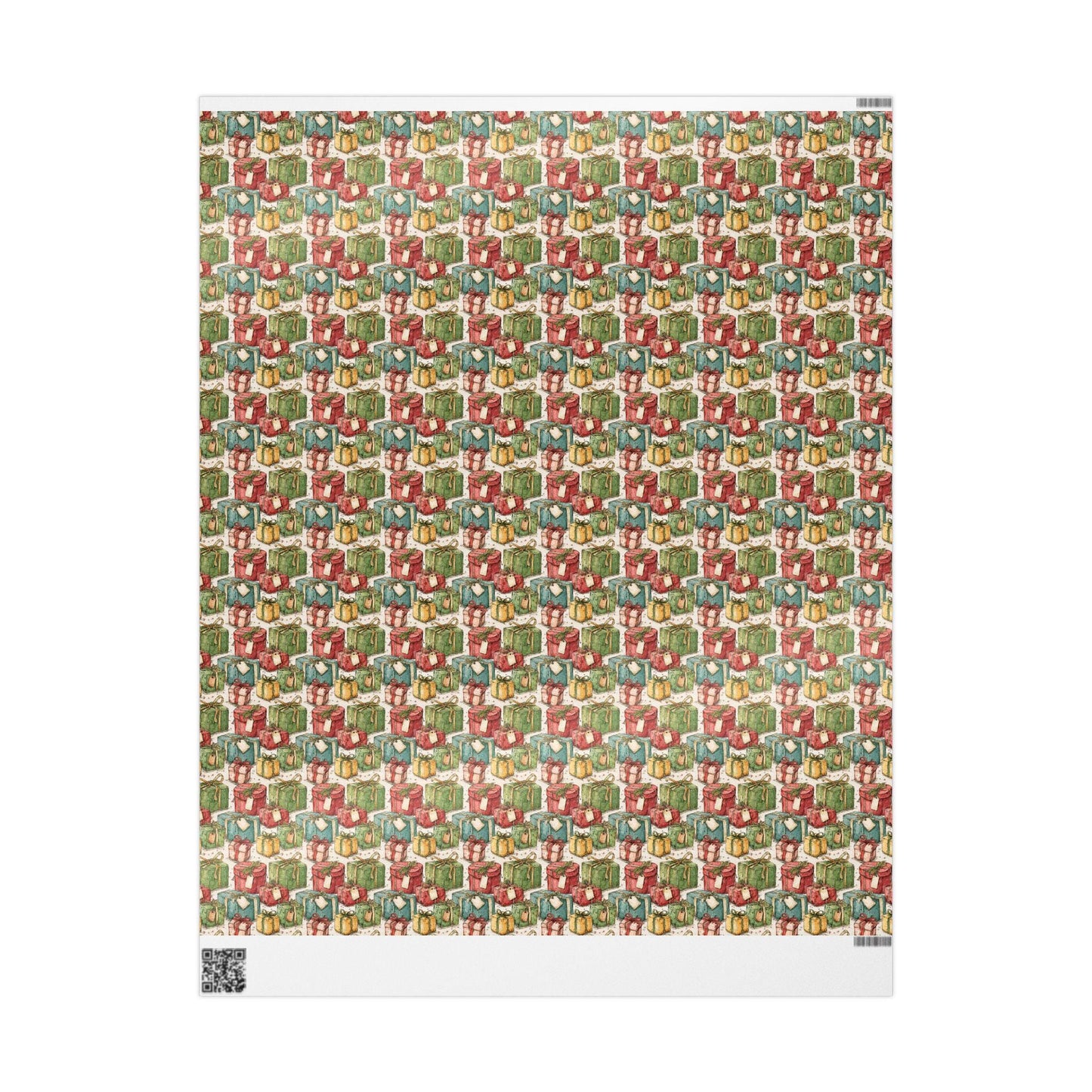 Retro Christmas Wrapping Paper Roll, Custom Vintage Style Holiday Wrap, Nordic Christmas Gift Design #27