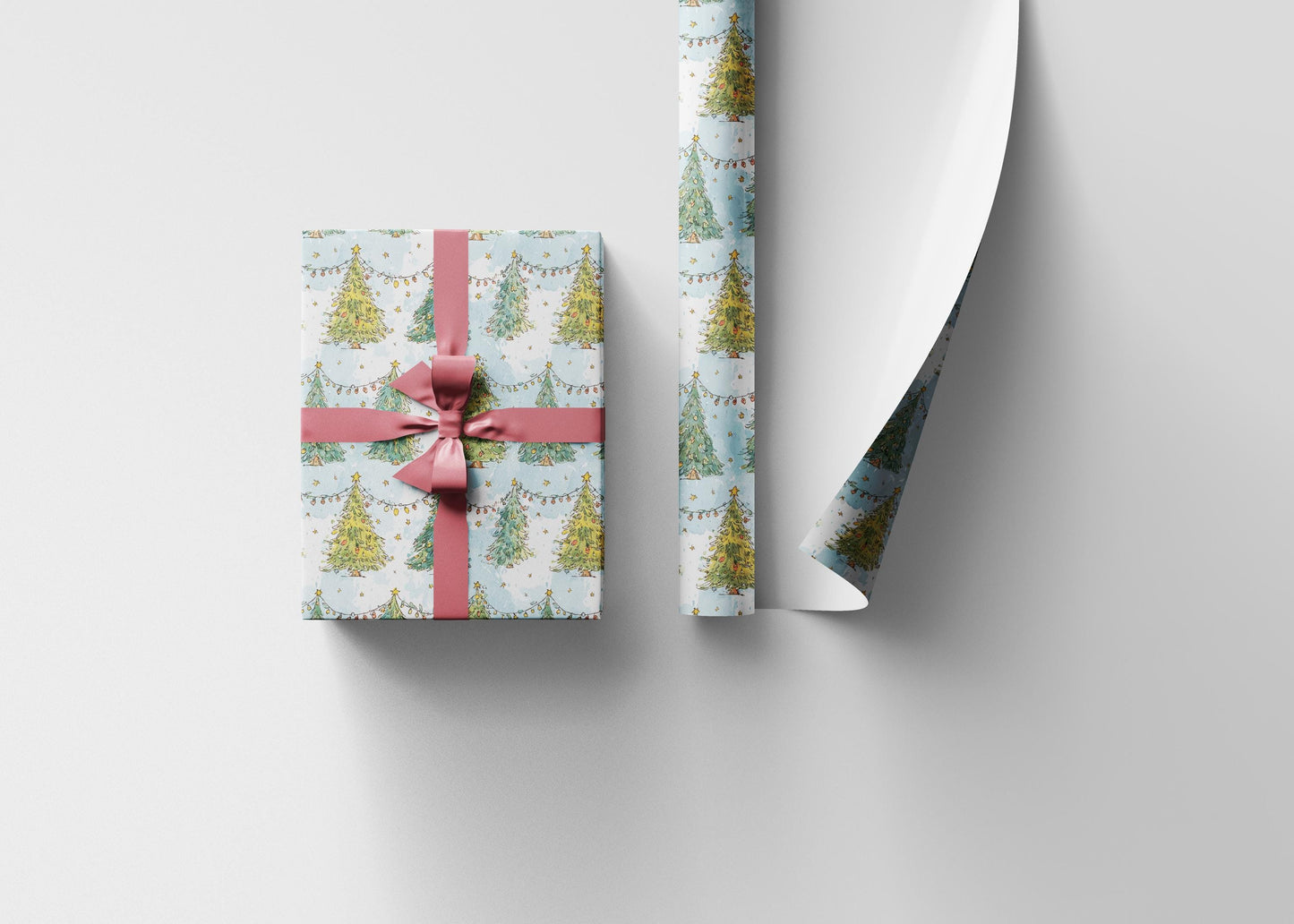 Retro Christmas Wrapping Paper, Vintage-Inspired Holiday Gift Wrap Roll, Custom Winter Theme Packaging #5