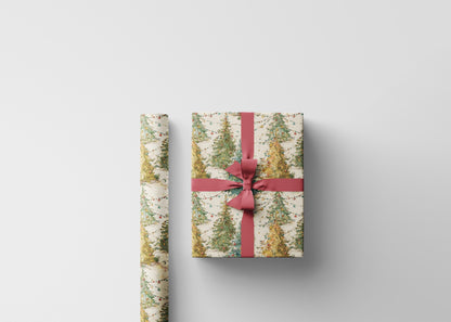 Swedish Christmas Wrapping Paper, Vintage Christmas Holiday Gift Wrap Roll, Retro Winter Print for Holiday Gifts #7