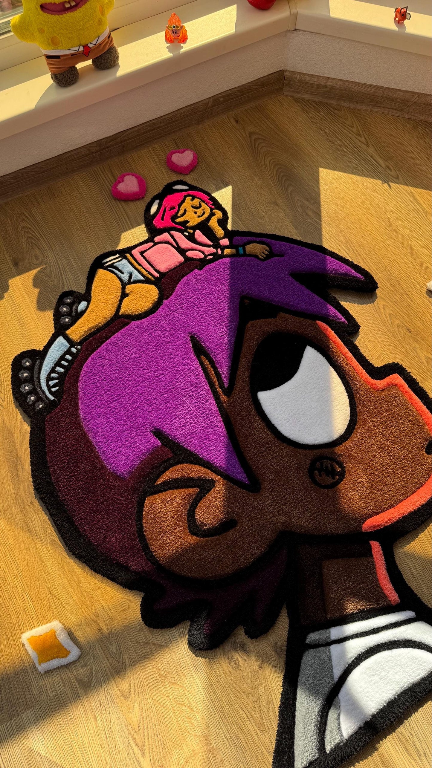 3.5 ft ~105 cm Custom tufted rug – Album Cover Carpet, Handmade Fluffy Rug, Meme Decor for Bedroom or Living Room, Cute Gift for Fans