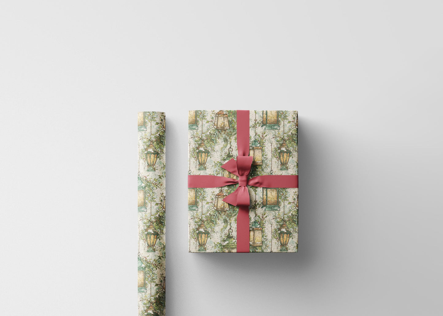 Retro Christmas Wrapping Paper Roll, Vintage-Inspired Gift Wrap, Custom Christmas Print for Gifts #23