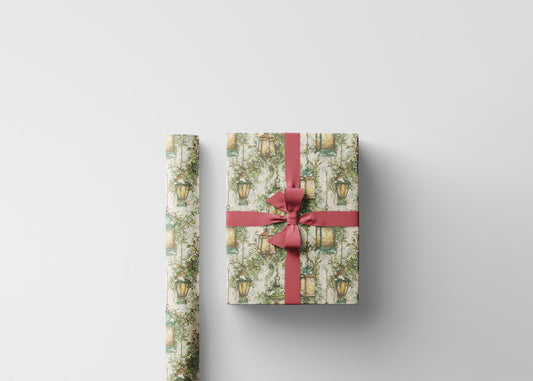 Retro Christmas Wrapping Paper Roll, Vintage-Inspired Gift Wrap, Custom Christmas Print for Gifts #23