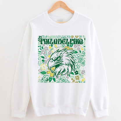 Philadelphia Team Mascot Shirt, Floral Spirit Mascot Sweatshirt, Game Day Tee, Abstract Flower Football Sports Shirt, Cheerleader Gift Shirt