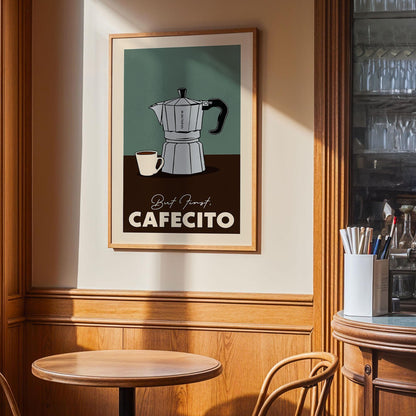But First Cafecito Spanish Coffee Poster, Coffee Bar Art Print, Kitchen Wall Art | Vintage Coffee Poster | Coffee Gift for Coffee Lover