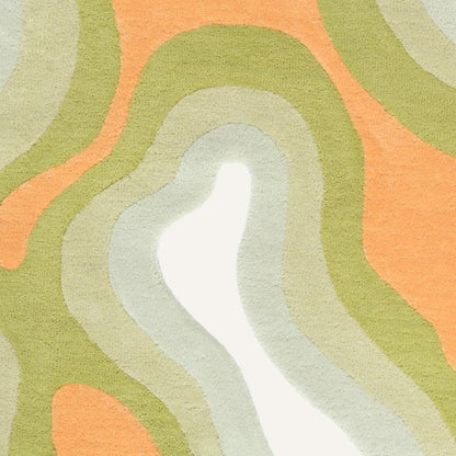 Hand-Tufted New Zealand Wool Valley Rug: Irregular Lichen Design