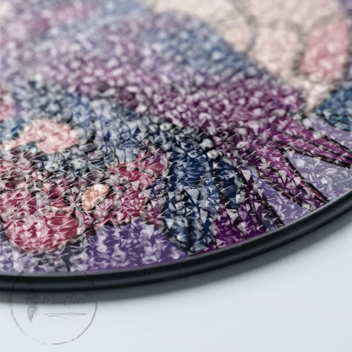 Purple Raven and Roses Stained Glass Window Hanging, Gothic Crow Suncatcher, Fall Decor for Window, Halloween Gift, Bird Art Panel