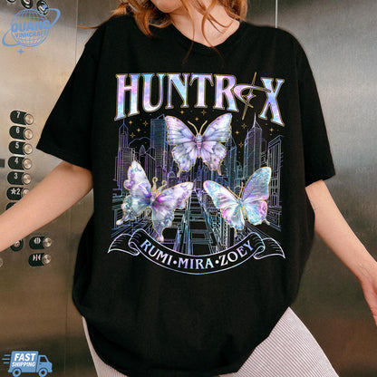 Kpop Huntrix Shirt, Kpop Demon Hunters Shirt, Kpop Huntrix Tee, Mira, Rumi, Zoey, Derpy Tiger Tee, Gift for Huntrix fans, Saja Boys Fans
