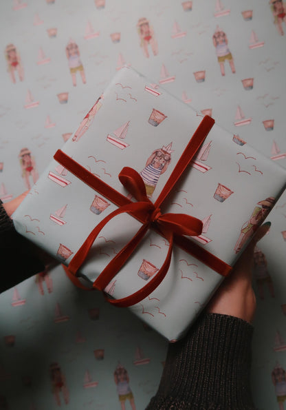 Summer wrapping paper, Gift Wrap, gift wrapping paper, Gift Warp, Wrapping paper, gift paper, illustrated wrapping paper, kids wrapping