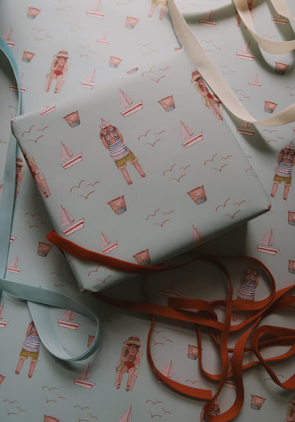 Summer wrapping paper, Gift Wrap, gift wrapping paper, Gift Warp, Wrapping paper, gift paper, illustrated wrapping paper, kids wrapping