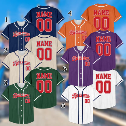 Personalized Baseball Jersey Team, Awesome Custom Jersey Collection, Custom Team Name And Number Baseball Jersey, Baseball Jersey For Fans