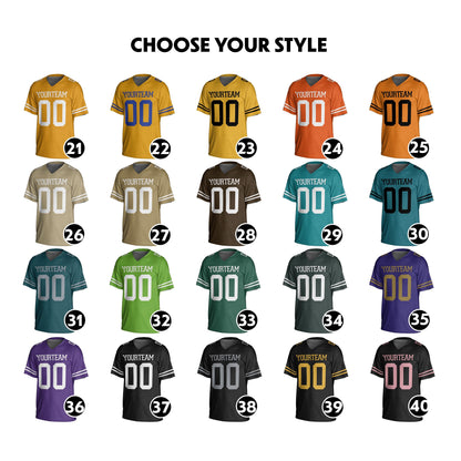 Personalized Team Name Number Football Jersey Shirt, Customized Jersey Gift for Sport Fan, Uniform Game Day Outfit, Birthday Gift For Him