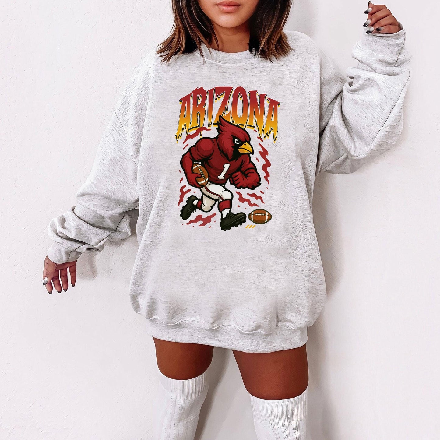 Graphic Arizona Mascot Football Sweatshirt, Game Day Gift Shirt, Arizona Football Fan Tee, Retro Arizona Team Shirt, Sport Mascot Gifts