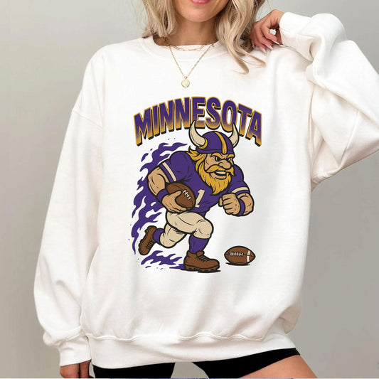 Graphic Minnesota Mascot Football Sweatshirt, Game Day Gift Shirt, Minnesota Football Fan Tee, Retro Minnesota Team Shirt, Sport Mascot Gift