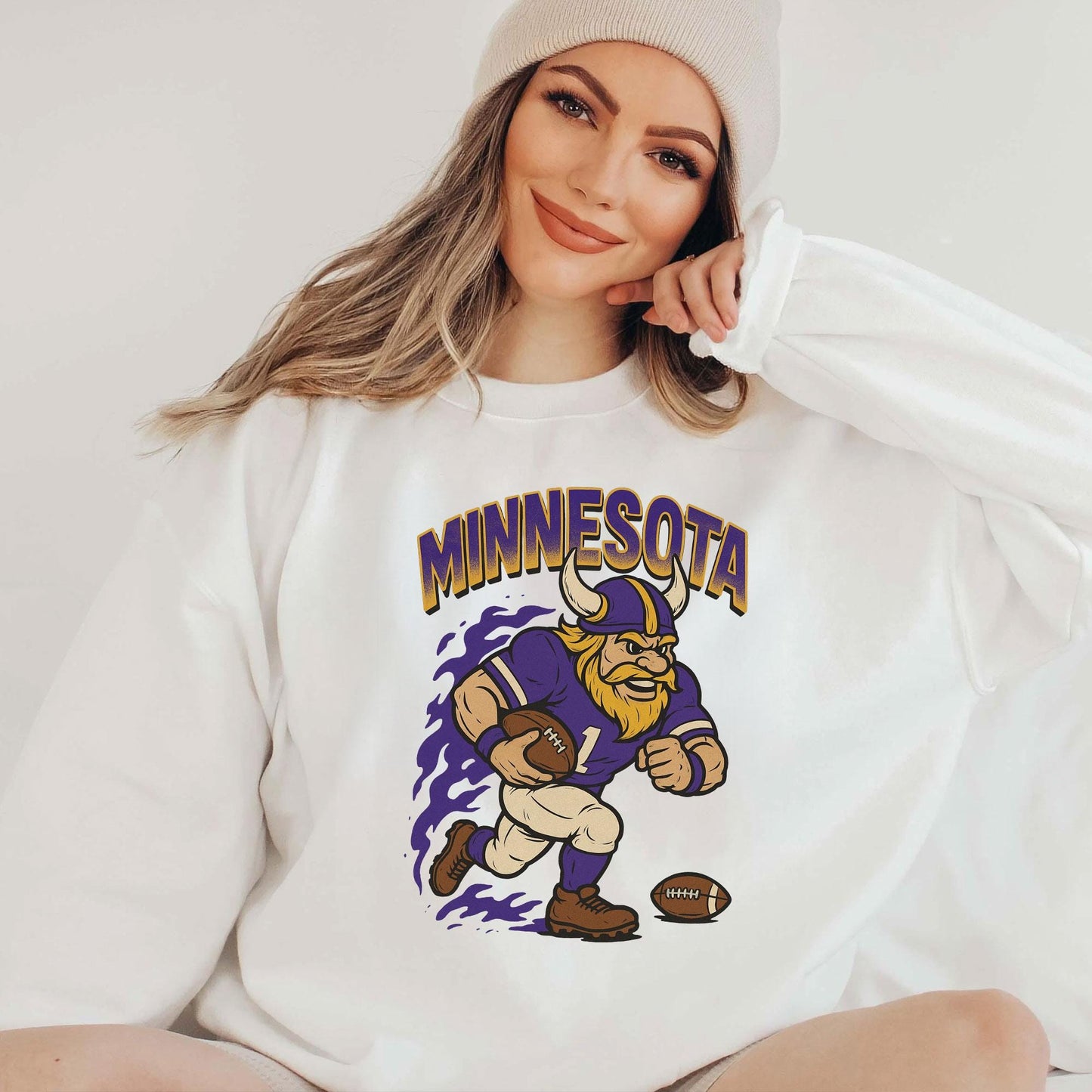 Graphic Minnesota Mascot Football Sweatshirt, Game Day Gift Shirt, Minnesota Football Fan Tee, Retro Minnesota Team Shirt, Sport Mascot Gift